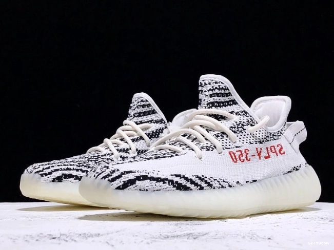 V2 Zebra Black Yeezy CP9654 350 Boost White Adidas 0821